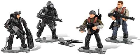 Four soldier micro figures from opposing special forces and submariners
