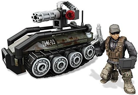 Tracked UGV drone build with Gatling turret and operator figure