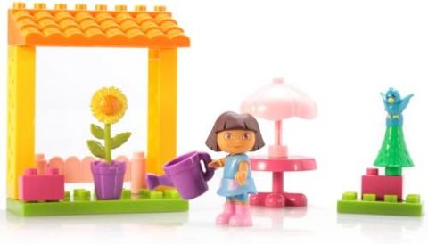 Dora garden gazebo playset with sunflower and Baby Blue Bird