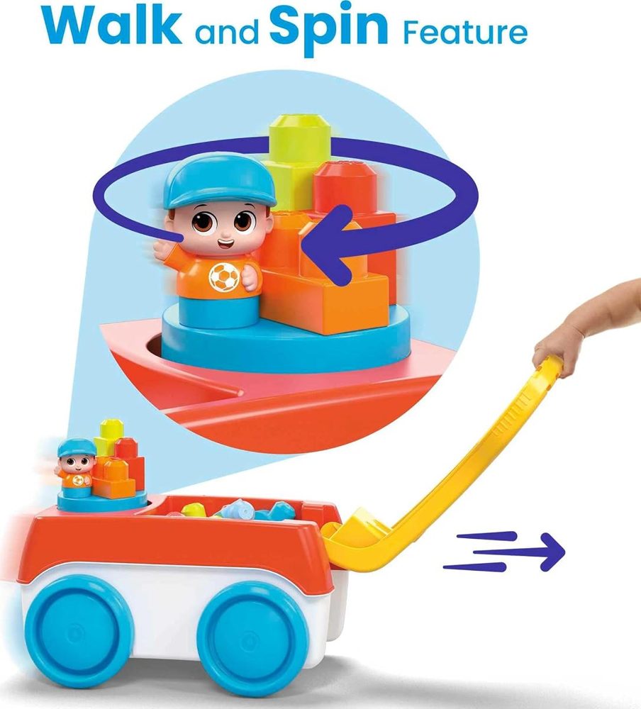 First Builders Block Spinning Wagon, 20 Pieces — view 5