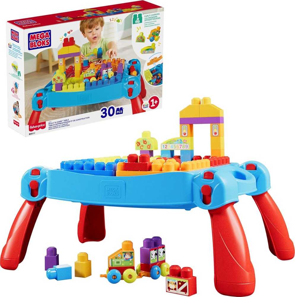 First Builders Build 'n Learn Table, Blue — view 2