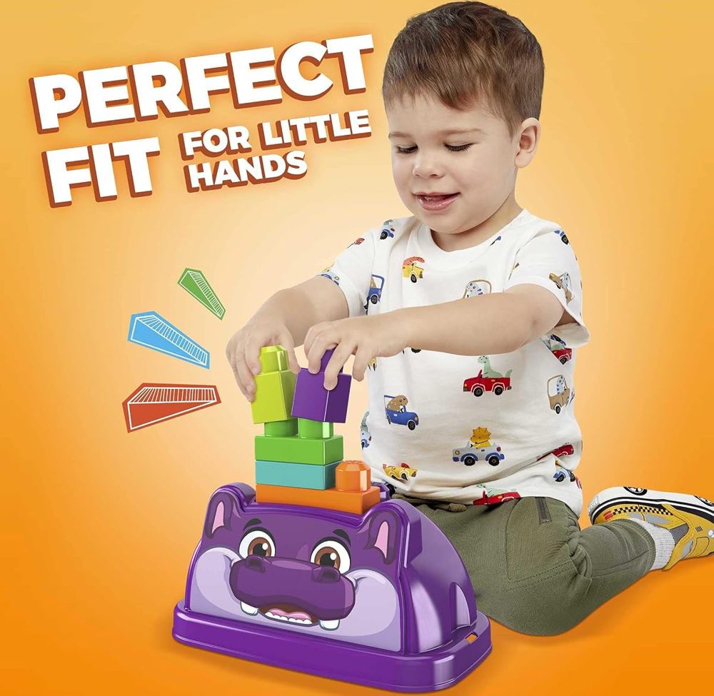 First Builders Silly Hippo Bucket, 25 Blocks — view 3