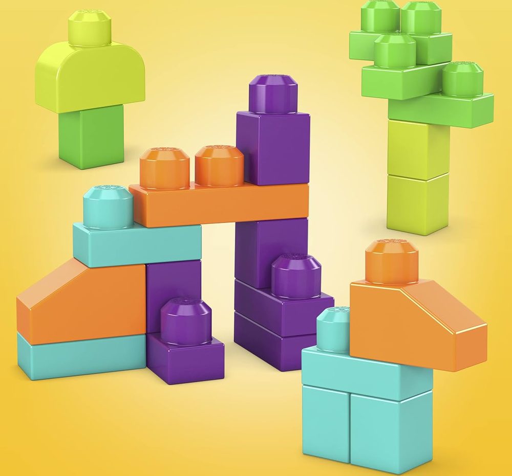First Builders Silly Hippo Bucket, 25 Blocks — view 5
