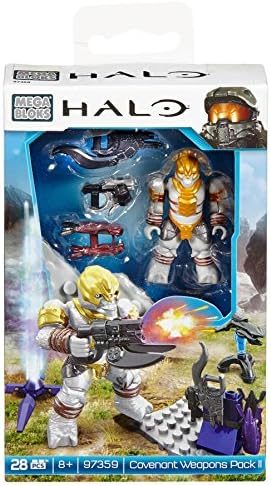 Halo Brute Minor beside Covenant weapons rack
