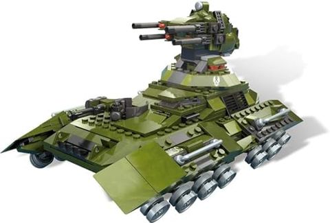 Customizable Halo Scorpion tank with red Spartan