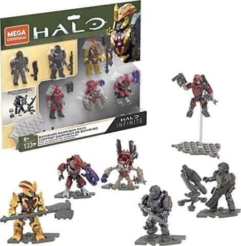 Six Halo Infinite figures with Banished Brutes