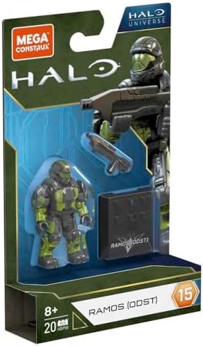 Ramos ODST micro action figure on a printed name stand