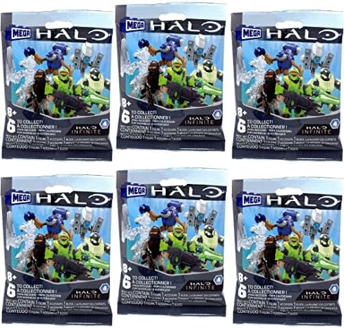 Six Halo Infinite Series 4 mini figures including Marine and Grunt
