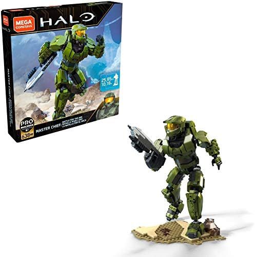 Large buildable Master Chief figure with assault rifle