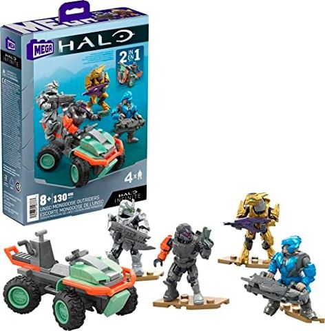 Halo UNSC Mongoose ATV build with four micro action figures