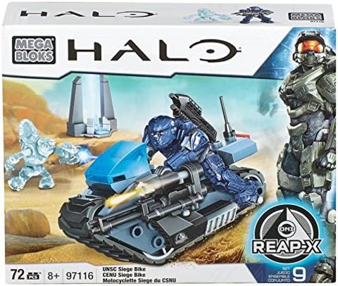 Halo ONI Siege Bike with navy Spartan and Grunt