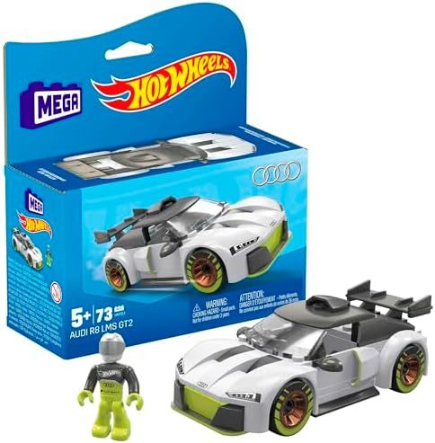 White Audi R8 LMS GT2 race car brick build