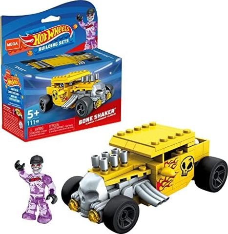 Hot Wheels Bone Shaker hot rod building set with driver
