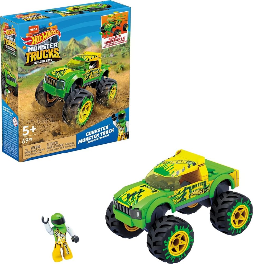 Hot Wheels Gunkster Monster Truck, 69 Pieces — view 2