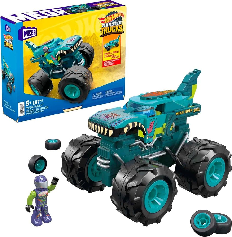 Hot Wheels Mega-Wrex Monster Truck, 187 Pieces — view 2