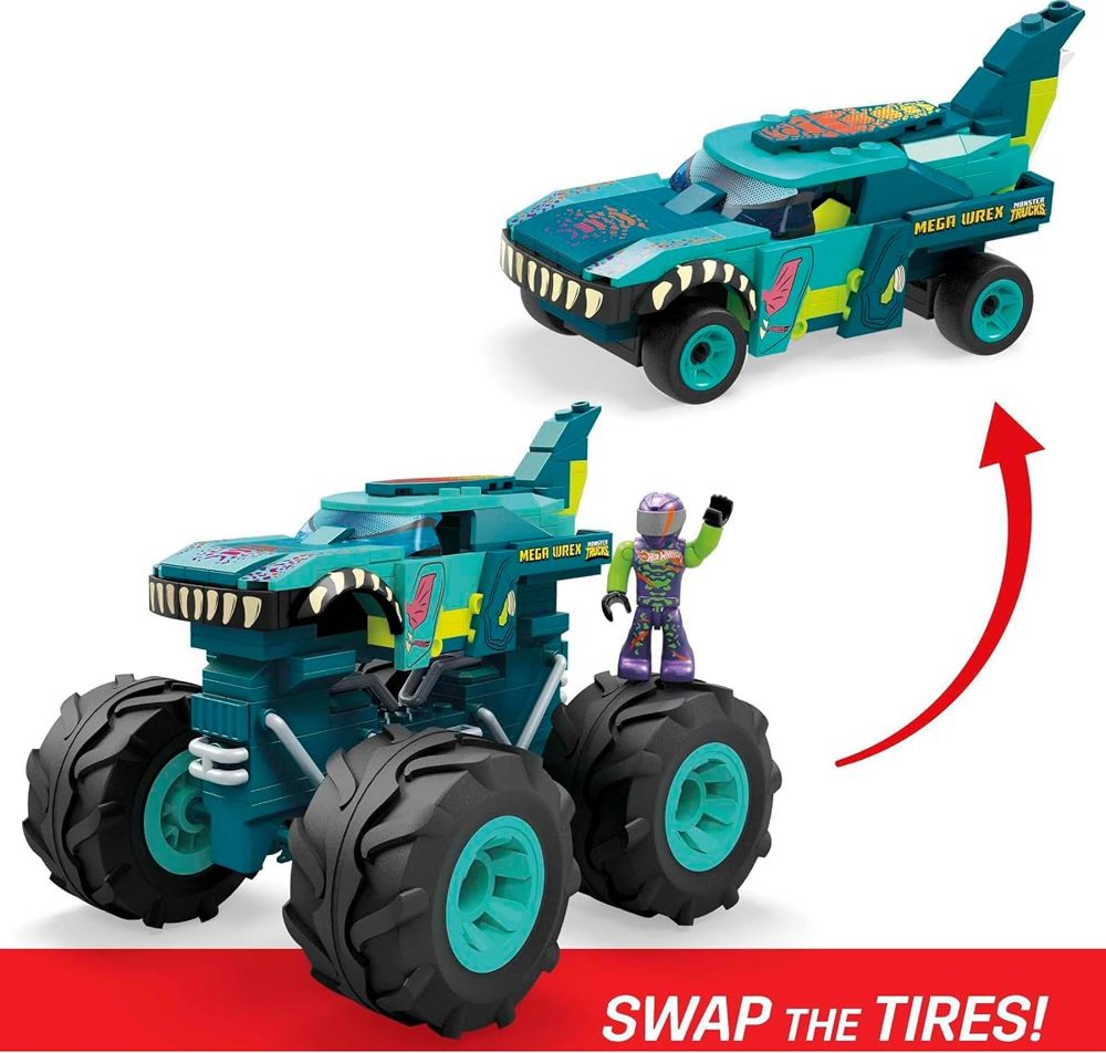 Hot Wheels Mega-Wrex Monster Truck, 187 Pieces — view 4