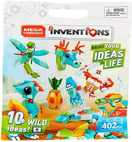 Large bag of colorful Construx Inventions bricks with special pieces