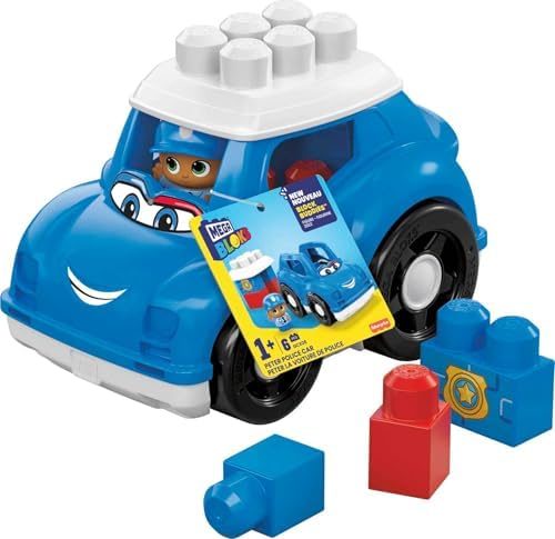 Peter police car toddler toy with driver and blocks