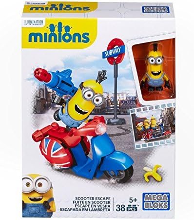 Minions scooter escape building set with figures