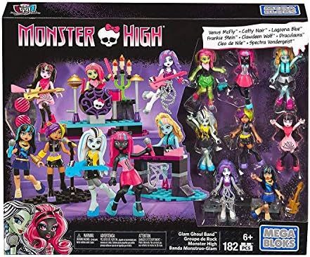 Monster High ghoul band figures with guitars and drum set