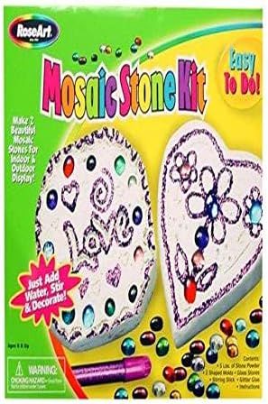 Mosaic stepping stone kit with glass stones