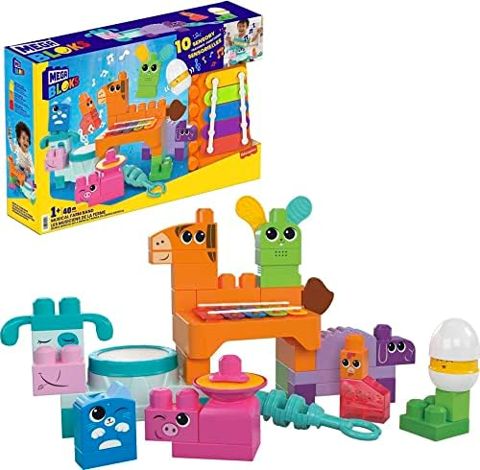 Musical Farm Band blocks with animal xylophone and drum
