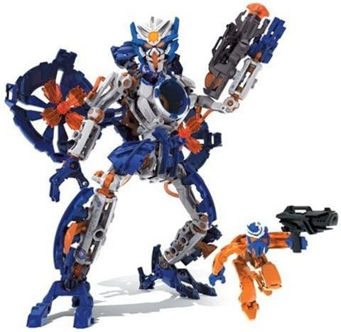 Blue Magna Rex Neo Shifters robot with laser beam