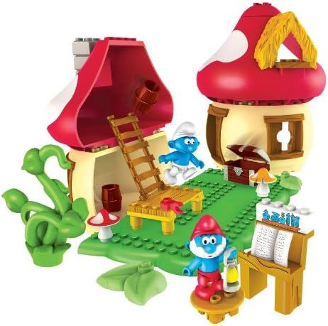 Papa Smurf red mushroom house building set