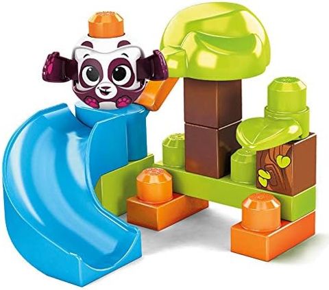 Peek A Blocks panda on slide with picture blocks