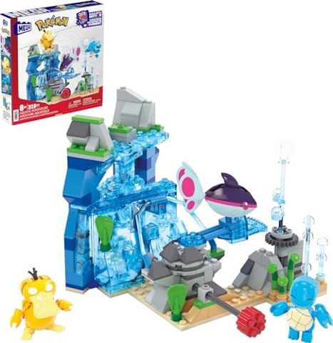 Squirtle, Psyduck and Finneon in water scene build