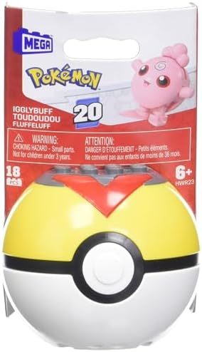Igglybuff Pokémon brick figure with Level Ball