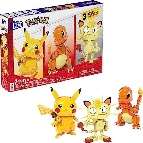 Pikachu, Charmander and Meowth four inch figures