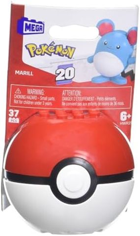 Blue Marill Pokémon figure with Poké Ball
