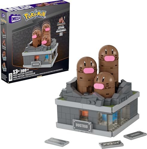 Dugtrio brick build with heads popping from ground