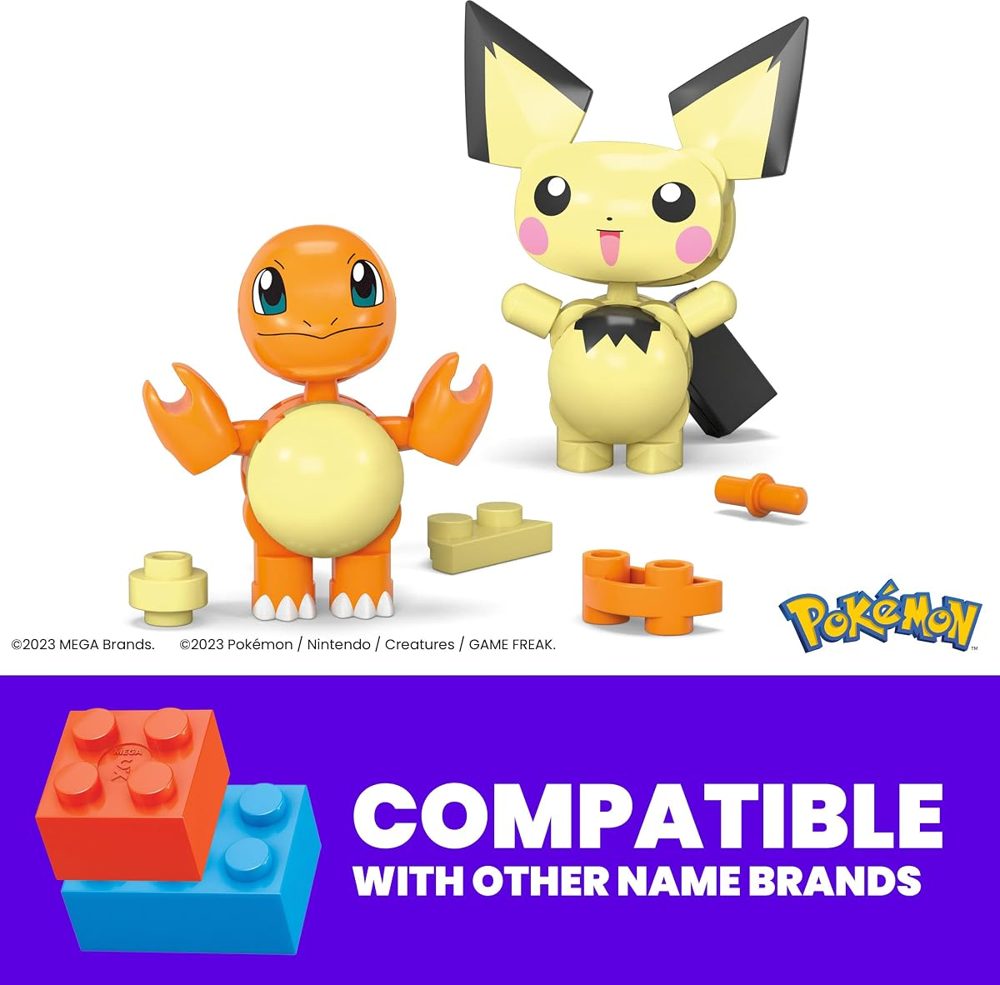 Pichu & Charmander Poké Ball Duo, 40 Pieces — view 3
