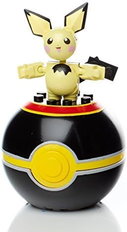 Buildable Pichu standing on a Poké Ball