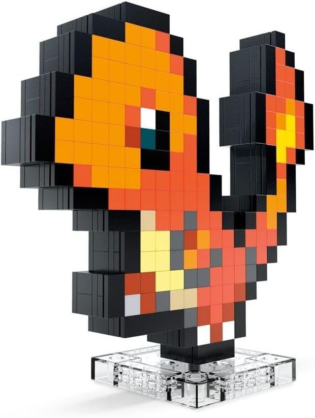 Retro Pixel Art Charmander, 6 Inches — view 4