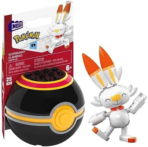 Scorbunny brick figure perched on Luxury Ball