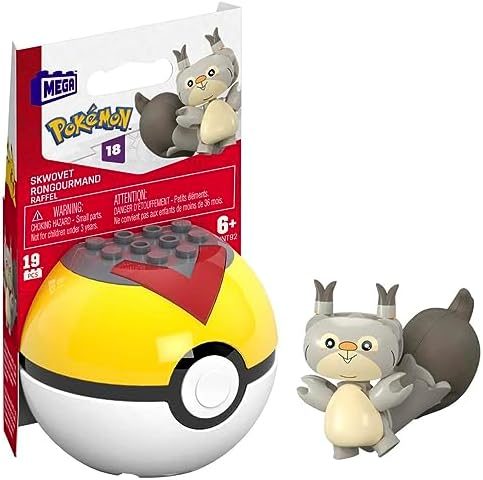 Skwovet squirrel Pokémon mini build with Poké Ball