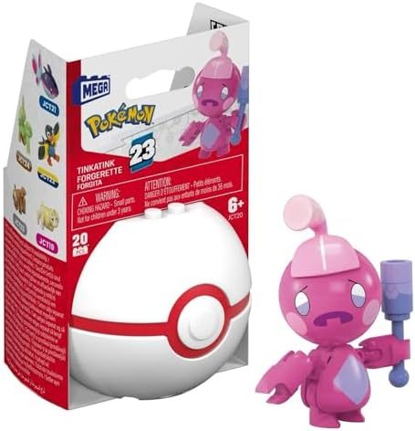 Tinkatink Pokémon brick figure with hammer