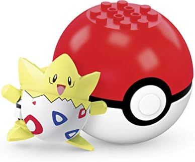 Tiny buildable Togepi on top of a Poké Ball