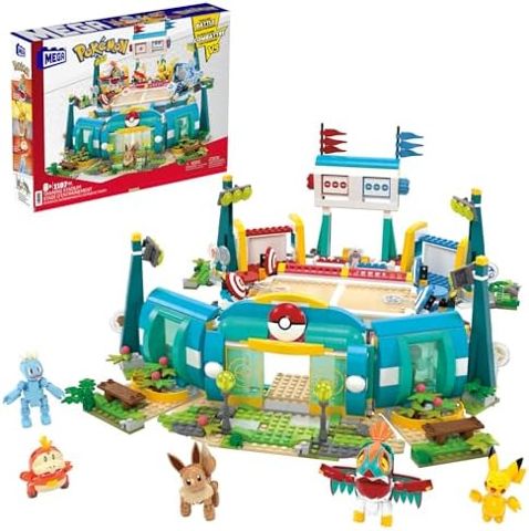 Pokémon training stadium build with five figures