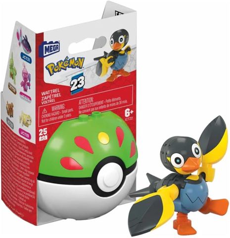 Wattrel seabird Pokémon brick figure with Poké Ball