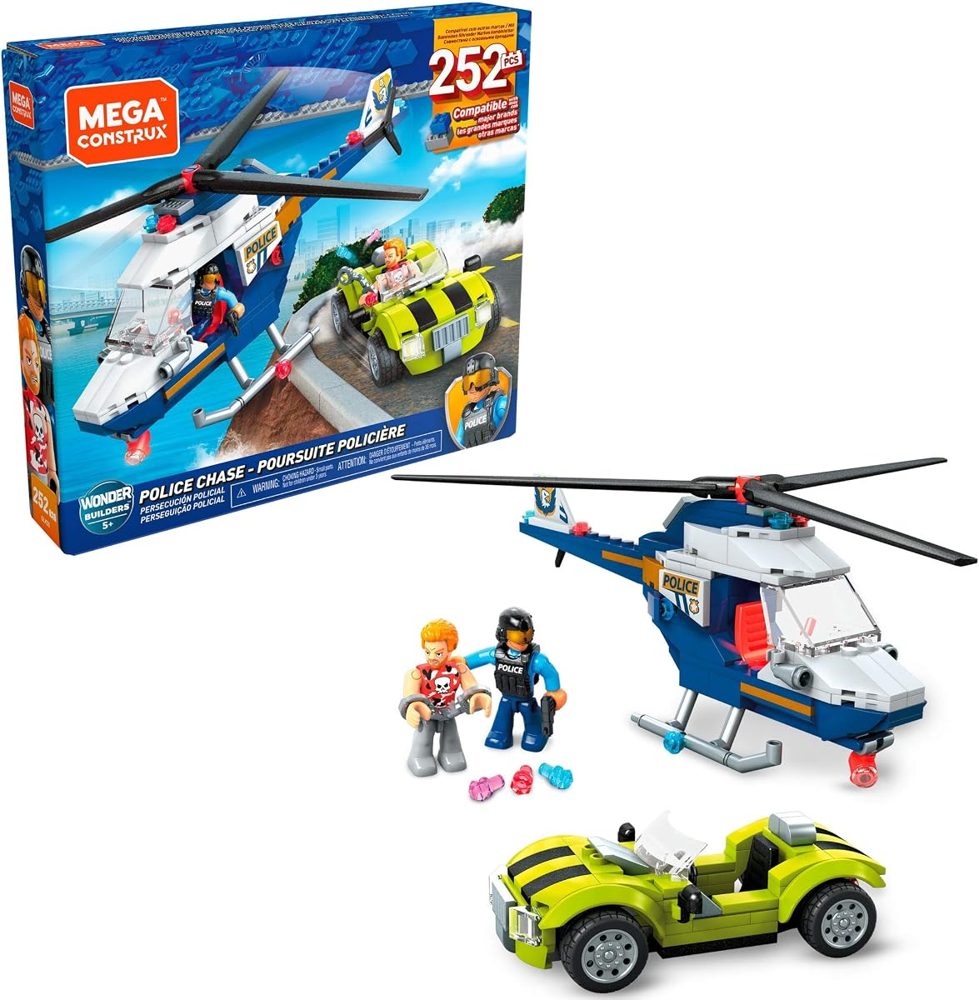 Police Chase Helicopter and Car, 253 Pieces — view 2