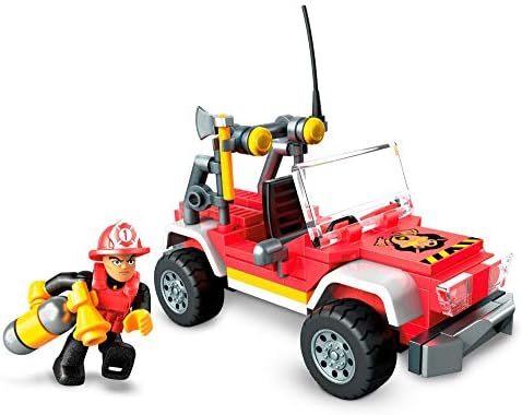 Rescue ATV with rubber tires and rescue officer figure