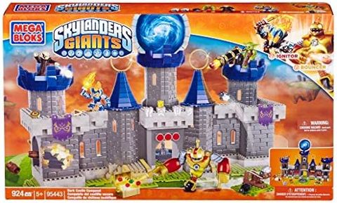 Skylanders Kaos dark castle with catapult and hero figures