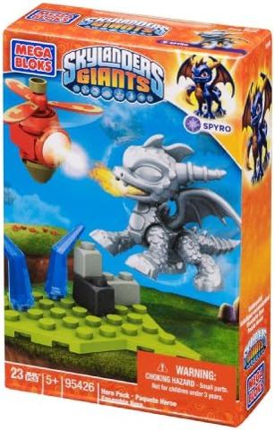 Silver metallic Spyro figure facing Arkeyan defense drone