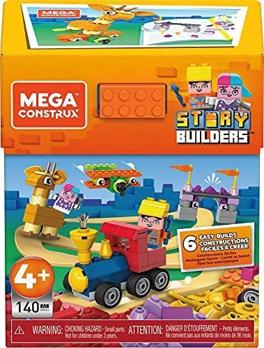Story Builders Saga set with brick plane, castle and giraffe