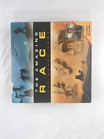 Race board game with airplane pawns and cards