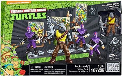 Rocksteady and Foot Soldiers on illustrated sewer stand